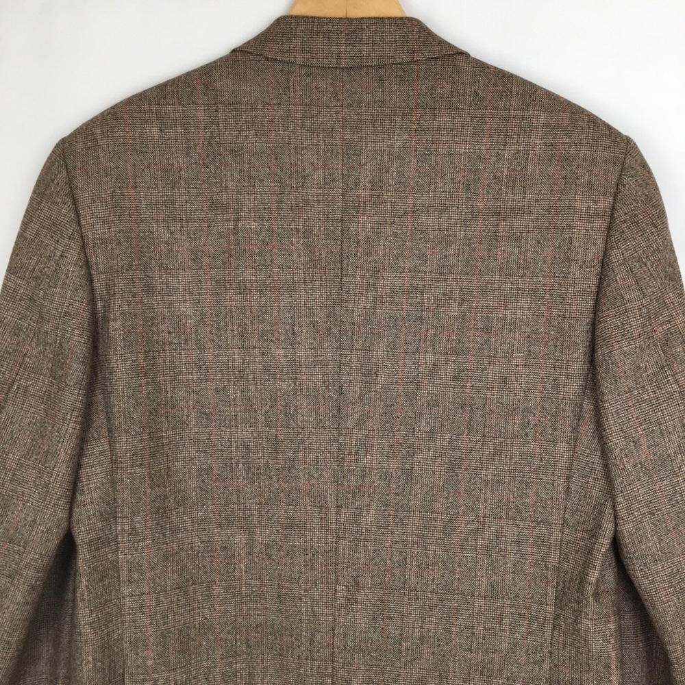 Ermenegildo Zegna Tweed Wool 3-Button Blazer Tan Men’s Size 50 Sports Coat - Picture 10 of 14